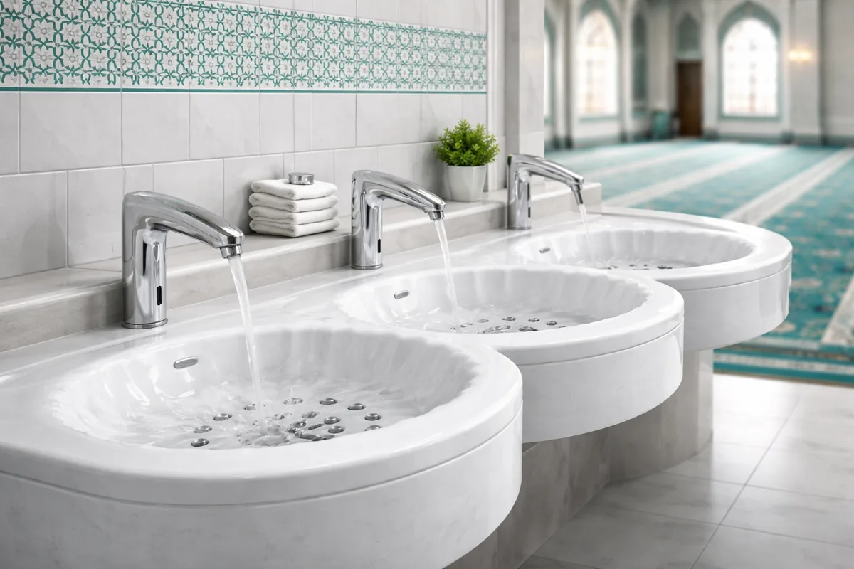 Comment choisir le lavabo d'ablutions parfait en céramique antibactérienne pour mosquée